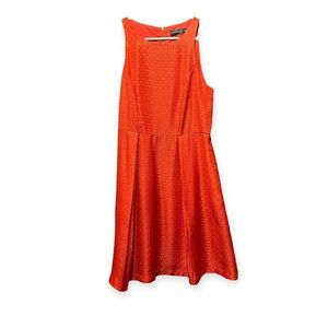 The Limited Size 10 Orange Fit And Flare Dress with pockets
